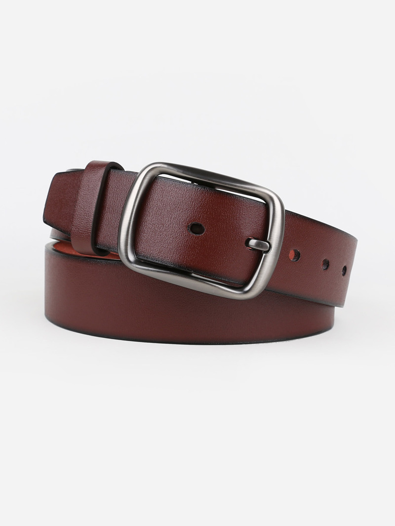 

Men Metal Buckle Belt, Brown
