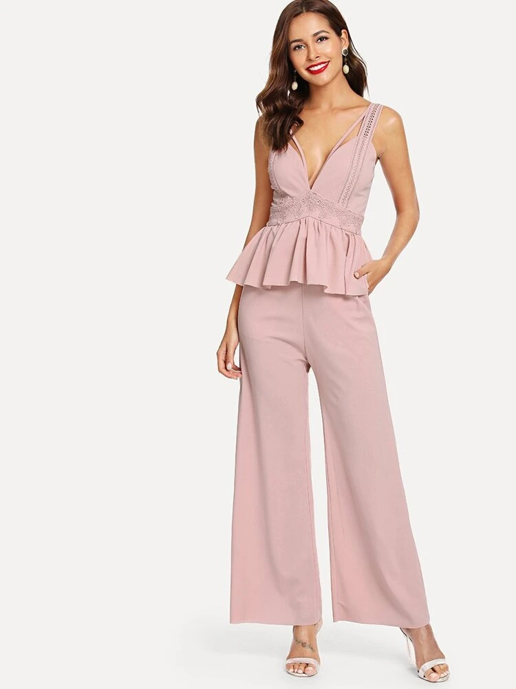 peplum jumpsuit