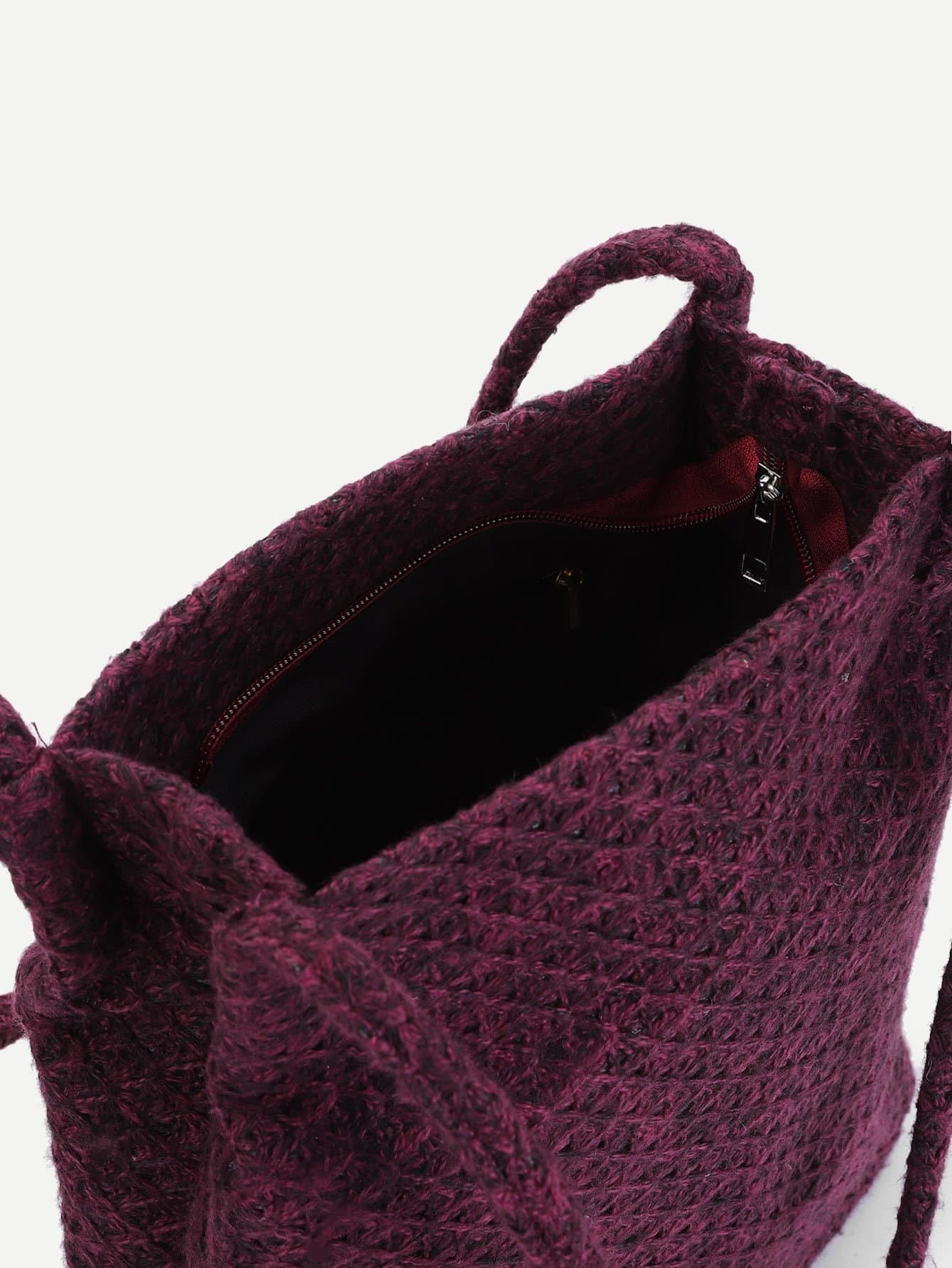 crochet double handle tote bag