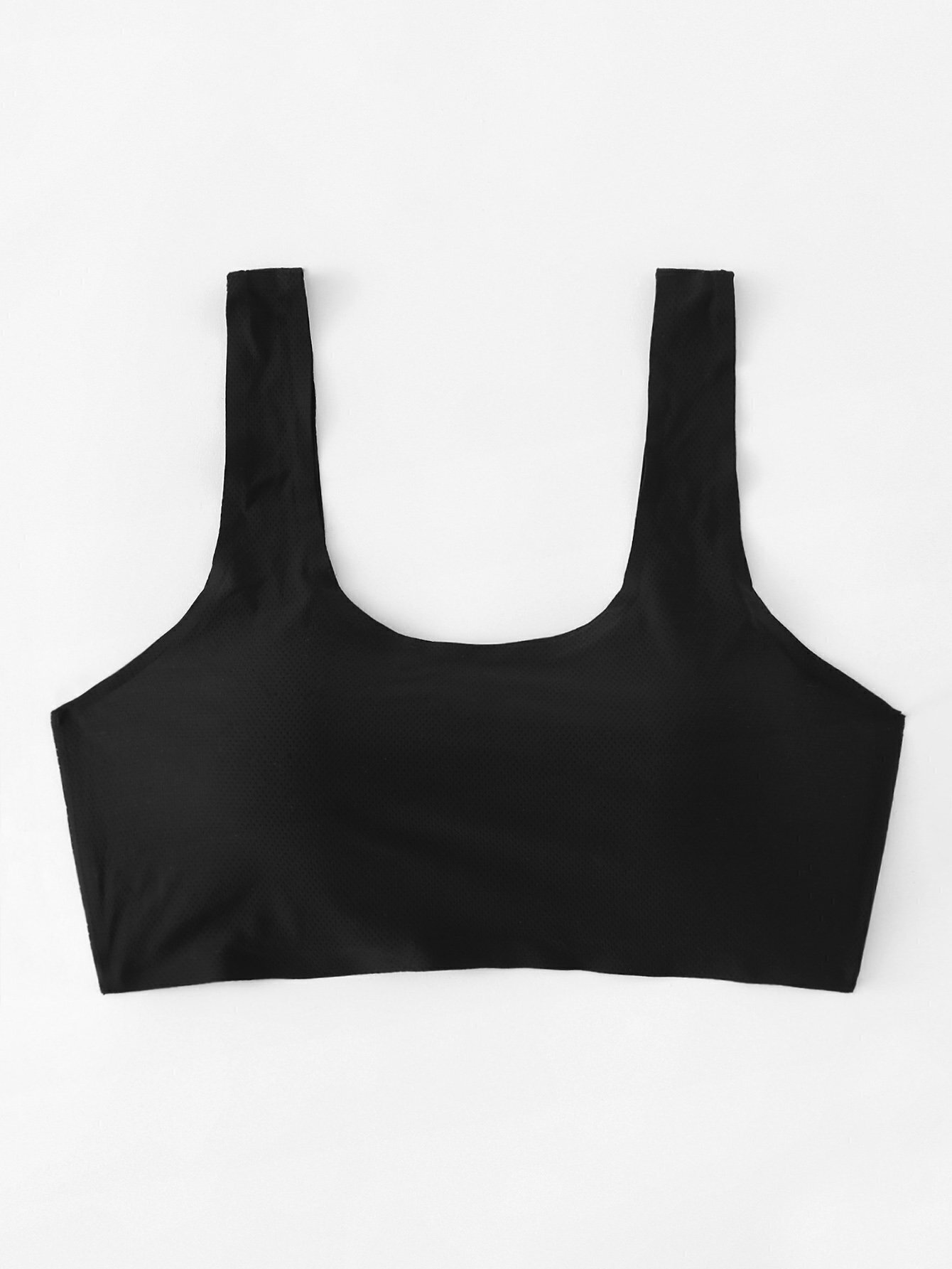 plain black bralette