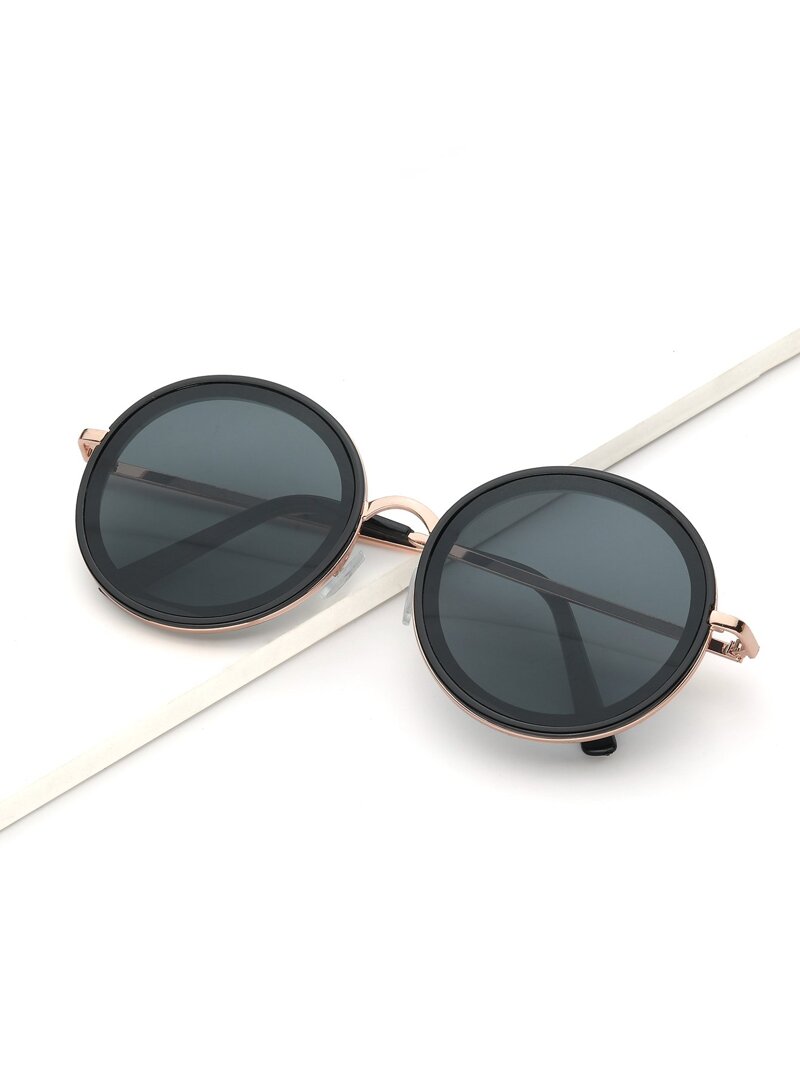 

Round Lens Sunglasses, Black