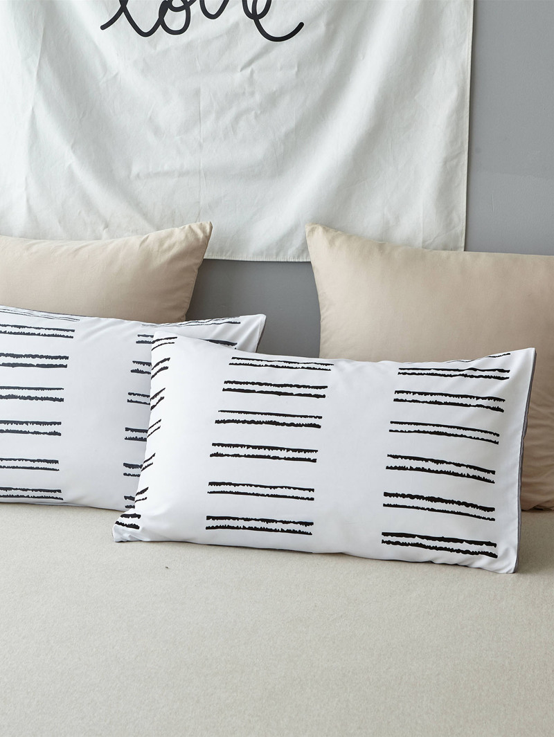 

Striped Print Pillowcase Cover 1 Pair, Multicolor