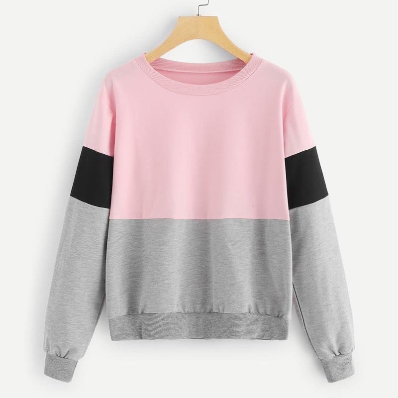 

Cut And Sew Panel Sweatshirt, Multicolor