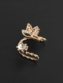 Bird & Round Design Ear Cuff 1Pc