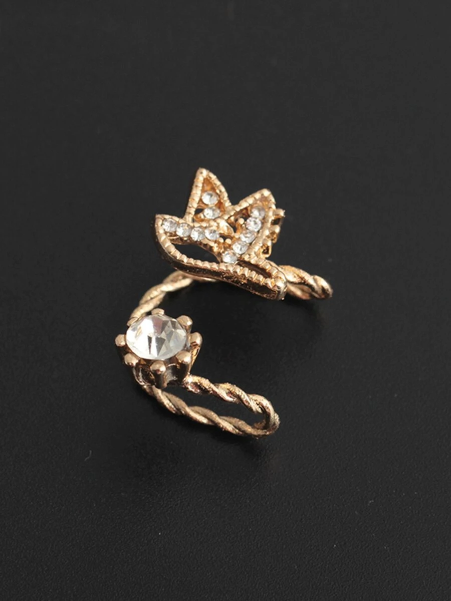 Bird & Round Design Ear Cuff 1Pc