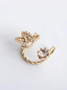 Bird & Round Design Ear Cuff 1Pc