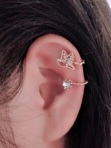 Bird & Round Design Ear Cuff 1Pc