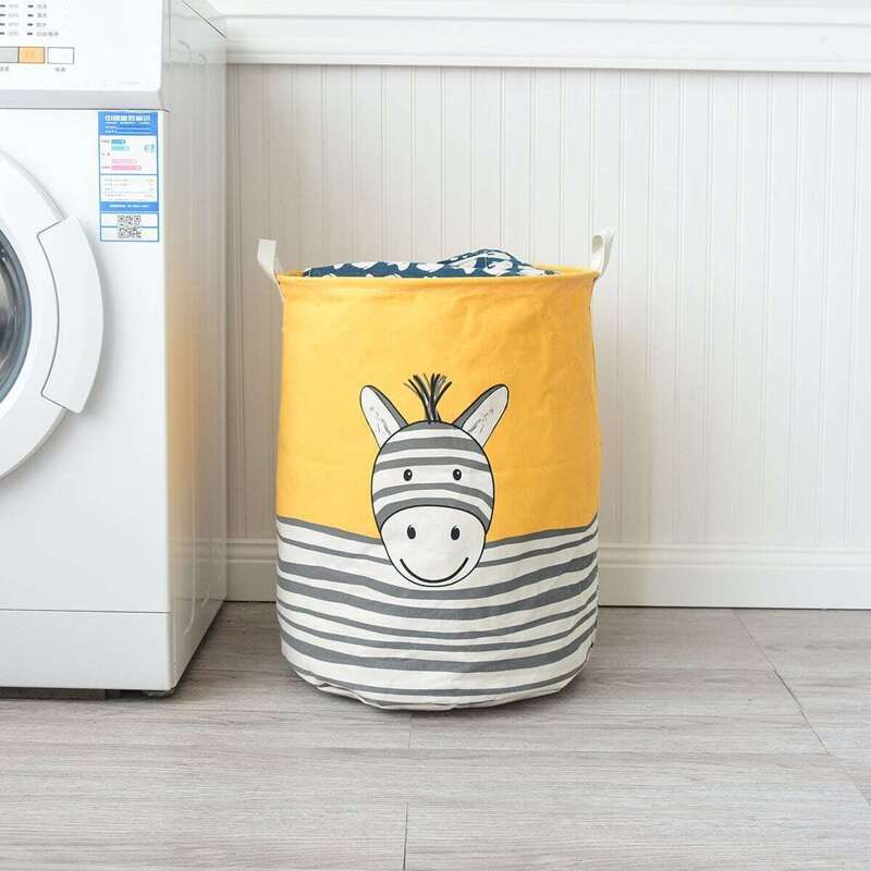 

Slogan Print Round Storage Basket, Multicolor