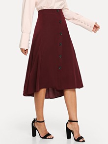 Button Front Skirt