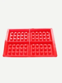 1 pièce Moule à gaufres en silicone 4 cavités, moule à gaufres en silicone, plateau de cuisson pour gaufres, moule pour gâteaux, chocolat, bonbons et cuisson, carré