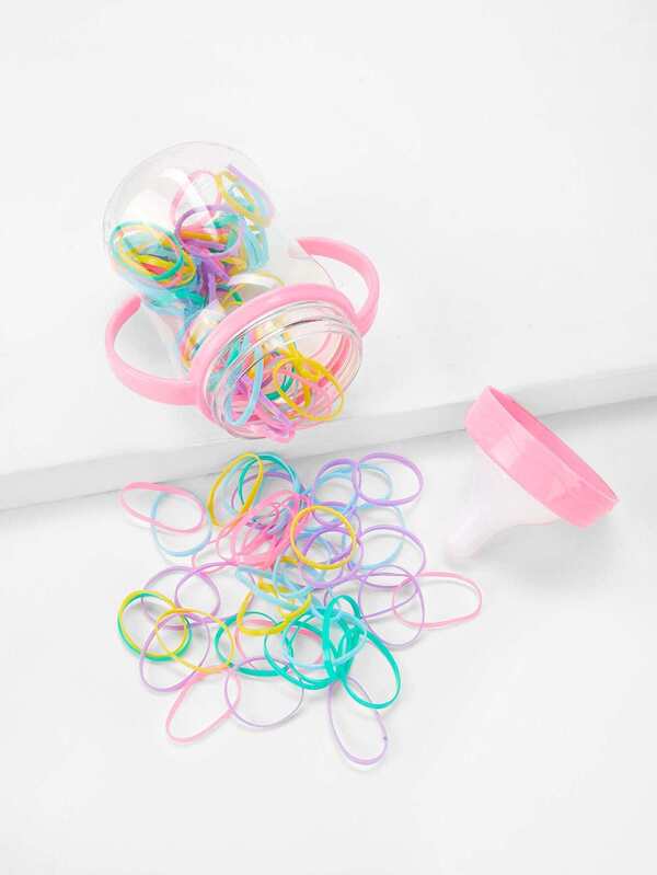Girls Rainbow Hair Ties With Feeding Bottle For Sale Australia