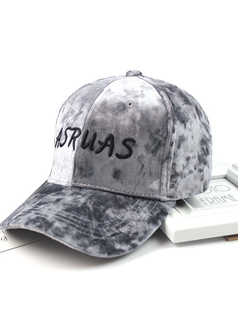 

Letter Embroidery Baseball Cap, Grey
