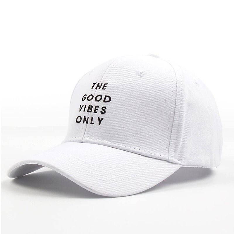 

Embroidered Letter Baseball Cap, White