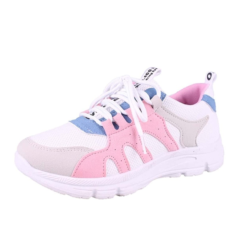 

Suede Panel Lace Up Sneakers, Multicolor
