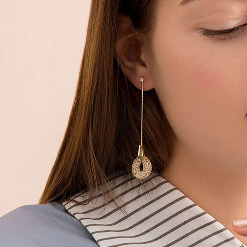 

Long Strand Drop Earrings 1pair, Gold