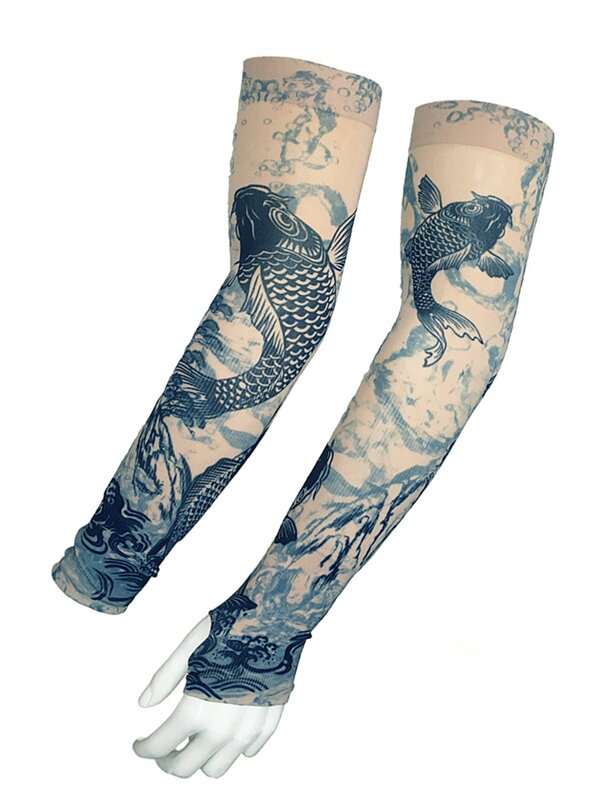 ... Men Sunscreen Arm Tattoo Sleeves 2pcs SheIn Sheinside Source 2Pcs Tattoo Sleeves Long Arm Fake Tattoo