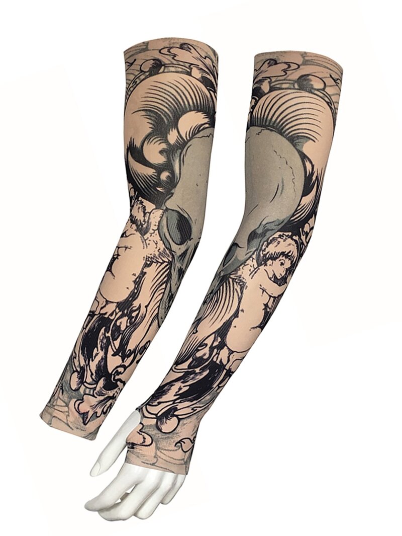 

Men Sunscreen Arm Tattoo Sleeves 2pcs, Multicolor