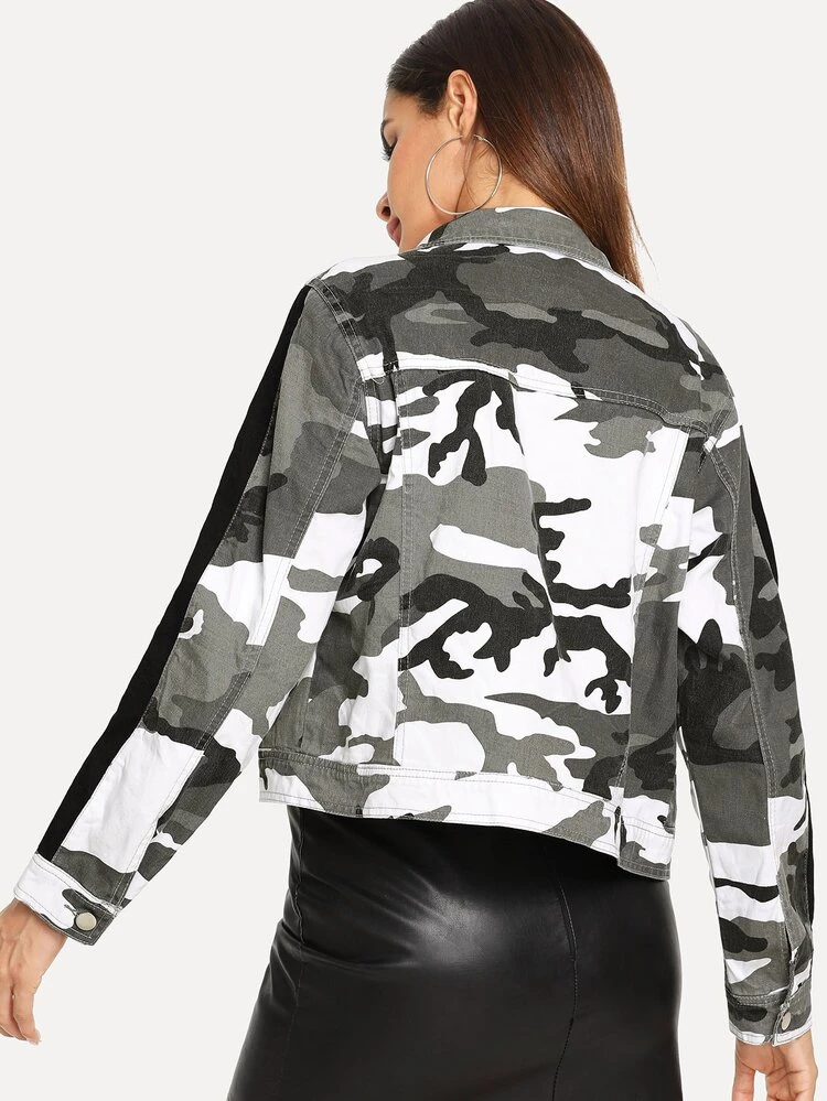 black camo denim jacket