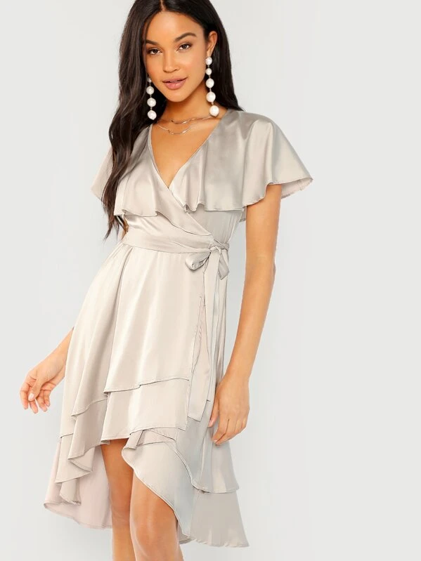 satin wrap dress australia