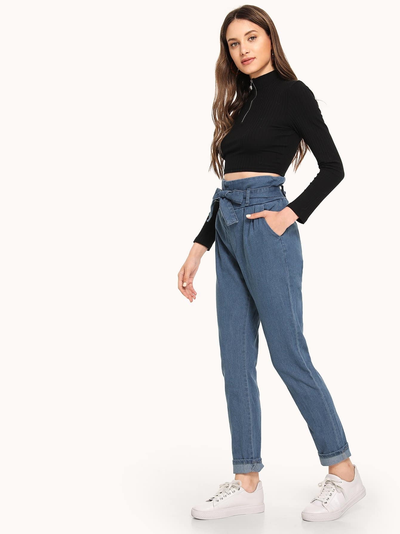 È questo il nuovo Jeans con fiocco in vita ??| ROMWE