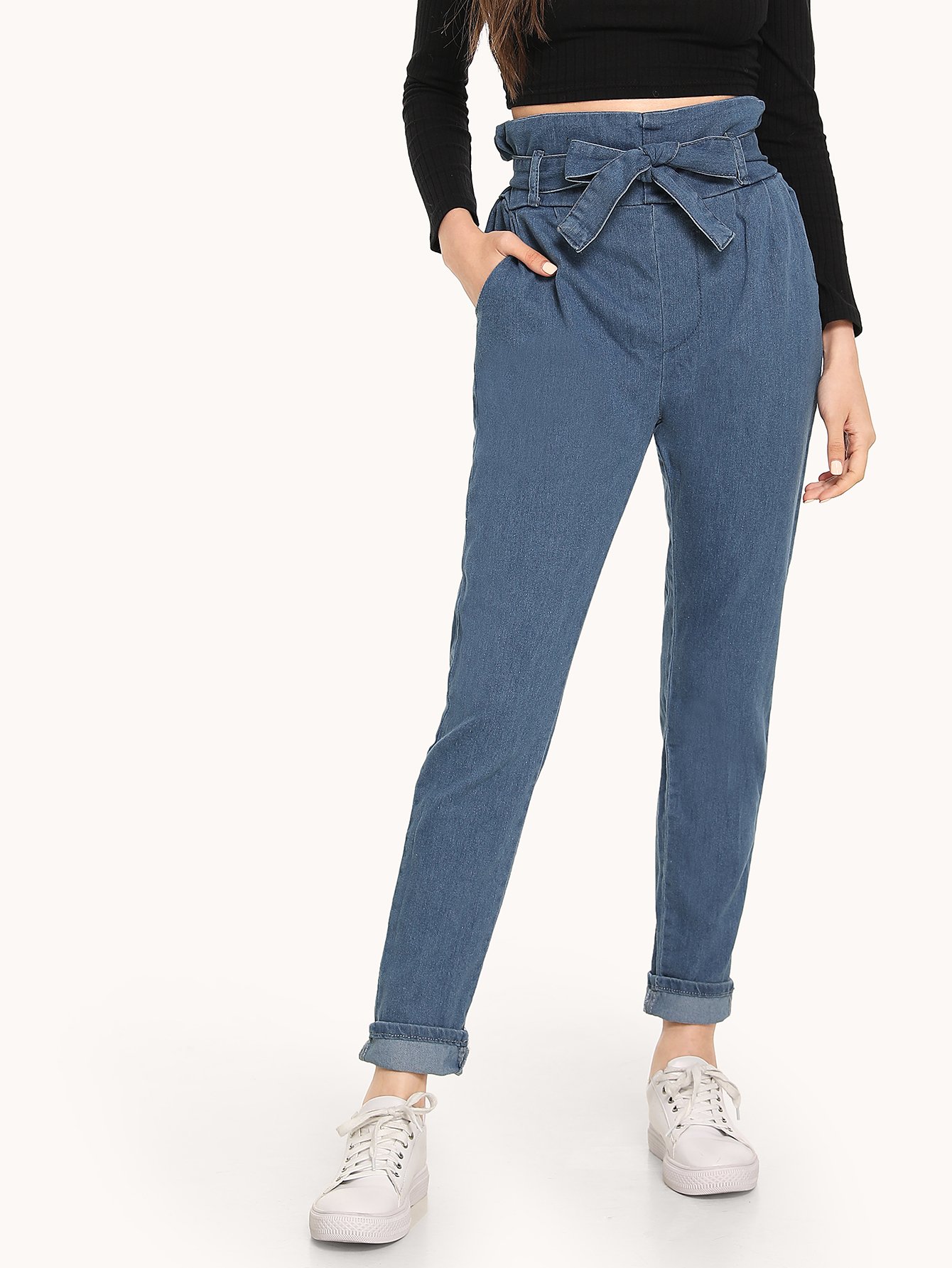 È questo il nuovo Jeans con fiocco in vita ??| ROMWE