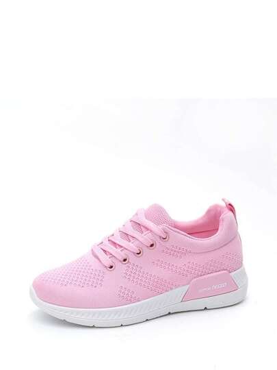 Lace Up Knit Sneakers pictures