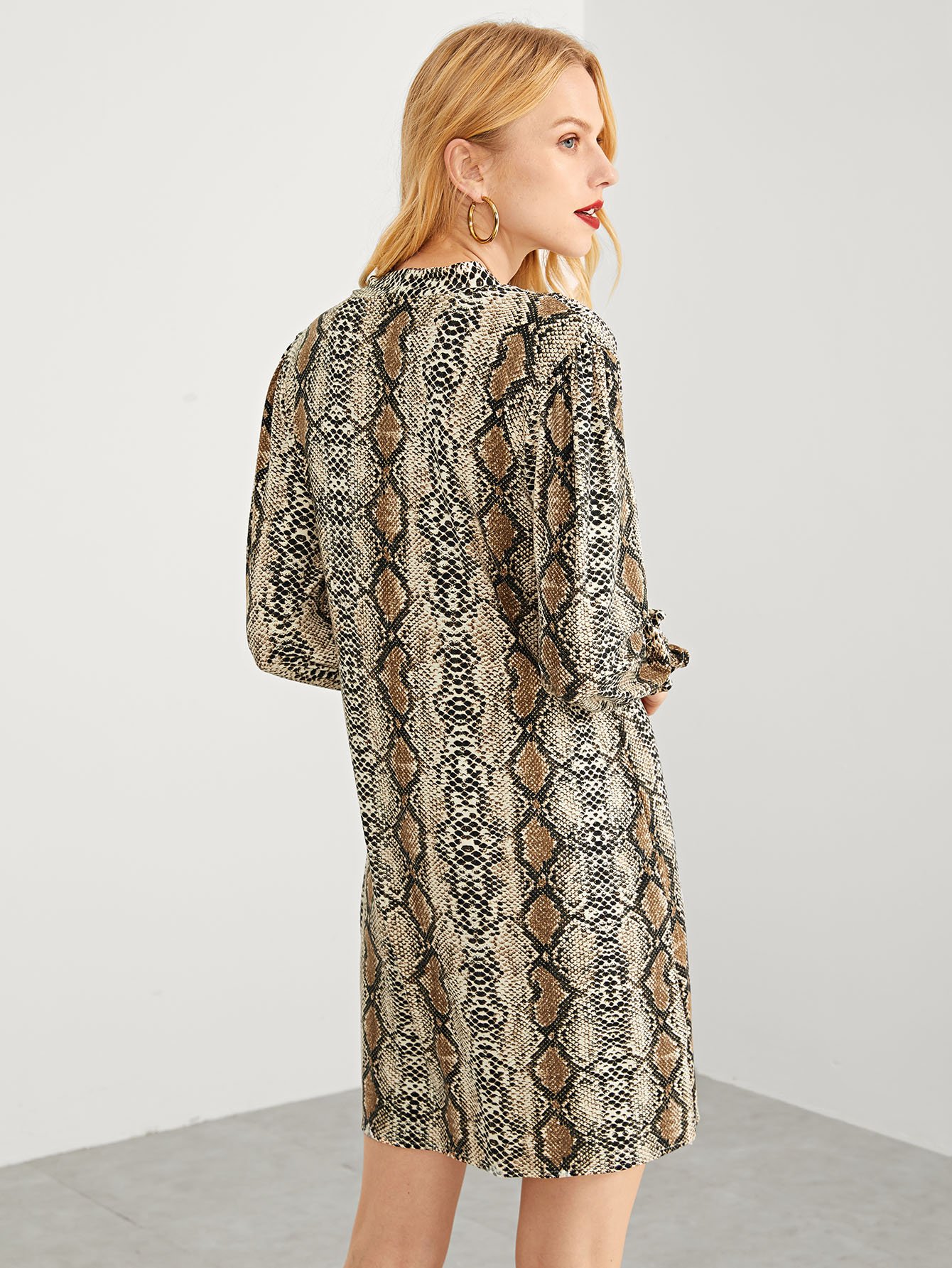 elfrida snake print dress