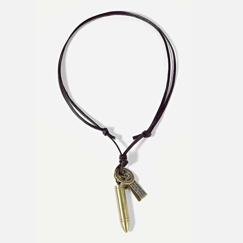 

Guys Bullet Pendant Necklace, Multicolor