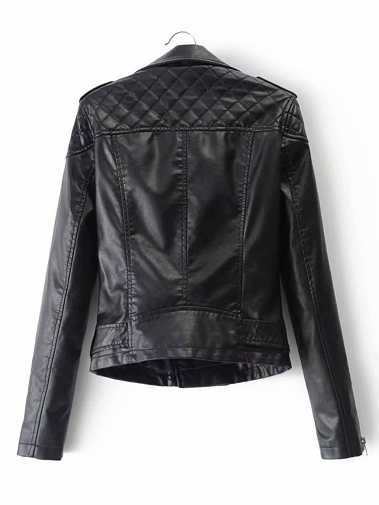 Faux Leather Belted Moto Jacket