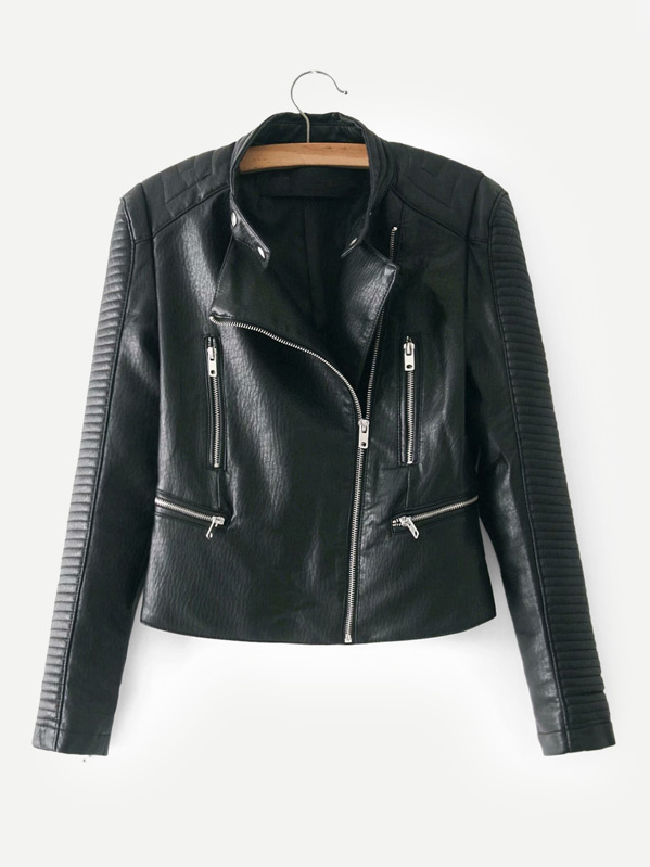 Faux Leather Biker Jacket