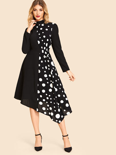 Polka Dot Print Dress pictures