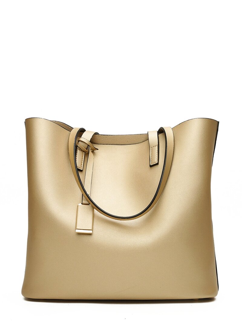 

Tote Bag With Inner Pouch, Gold