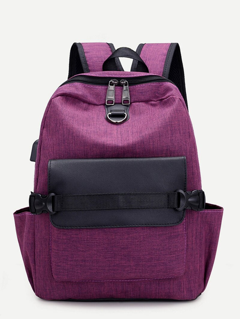 

Side Pocket Backpack, Purple