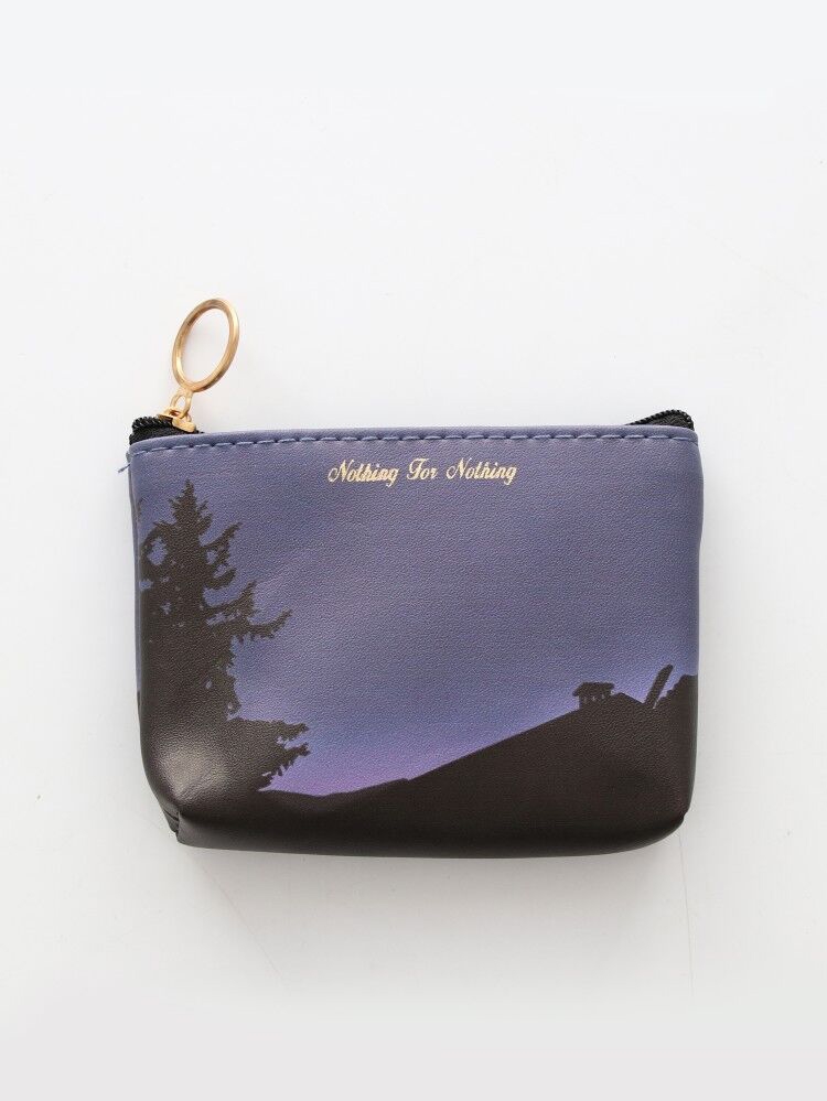 

Night Scenery Print Coin Purse, Multicolor