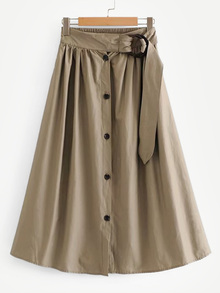 Double Ring Belted Skirt