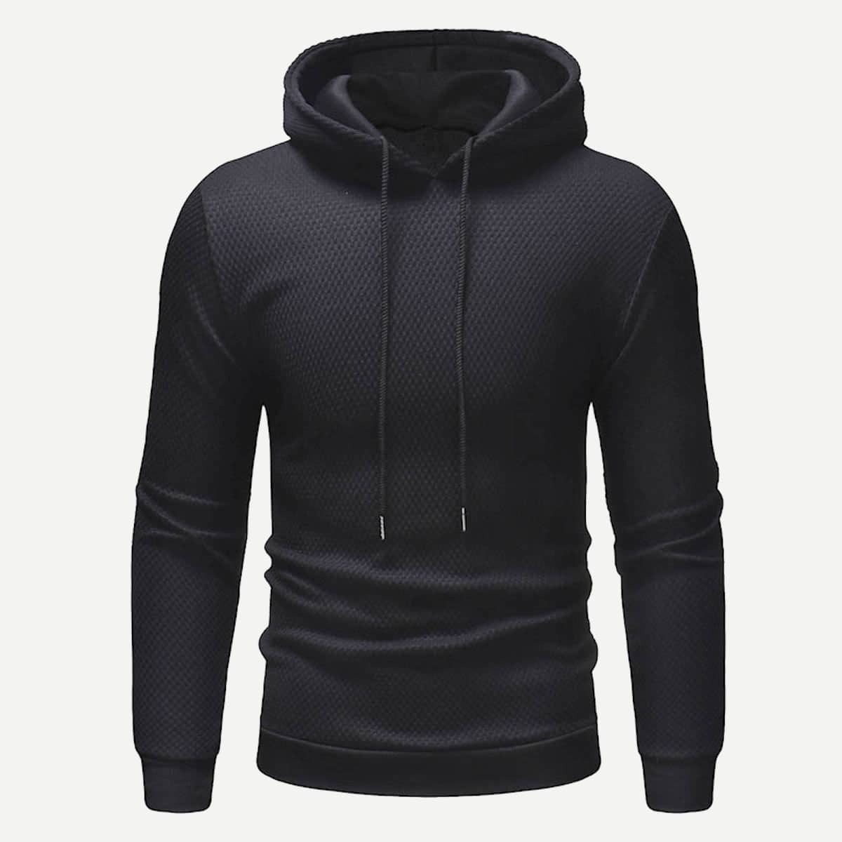 

Guys Solid Hooded Sweatshirt, Black