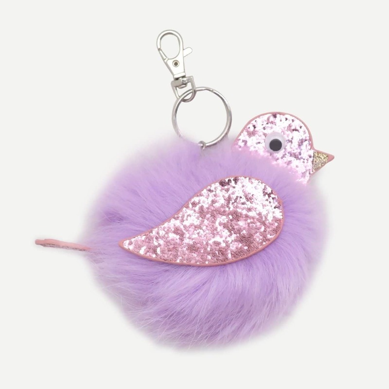 

Bird Shaped Keychain, Purple