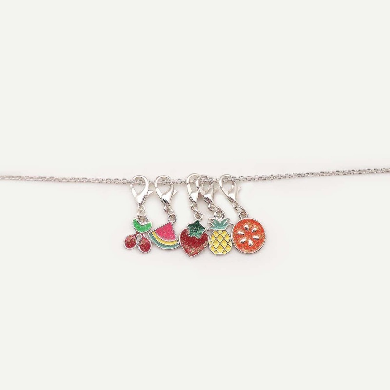

Fruit Pendant Chain Necklace, Multicolor