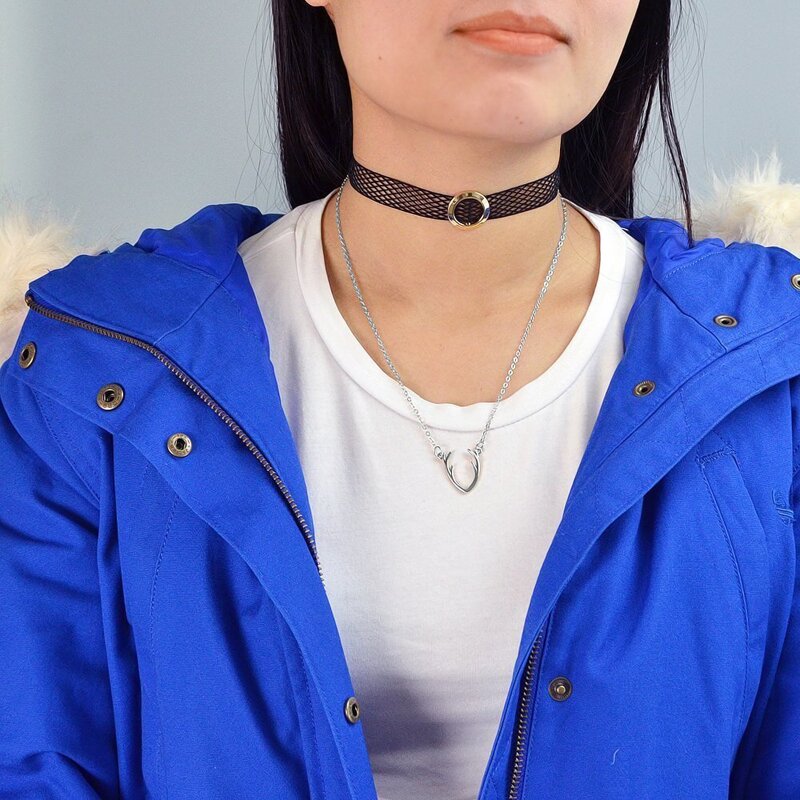 

Silver Simple Gold Silver Color Deer Head Pendant Necklaces