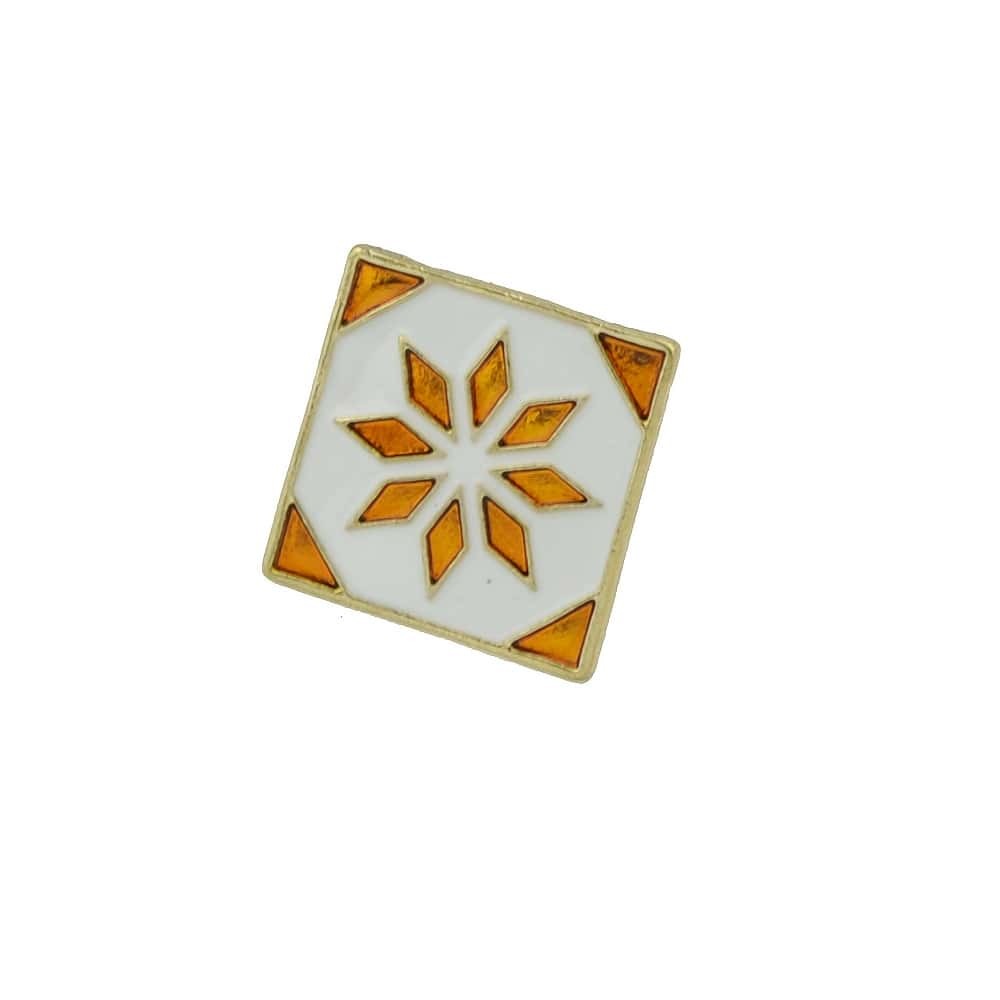 

Gold Colorful Flower Pattern Fashion Accessories Costume Brooch, Multicolor