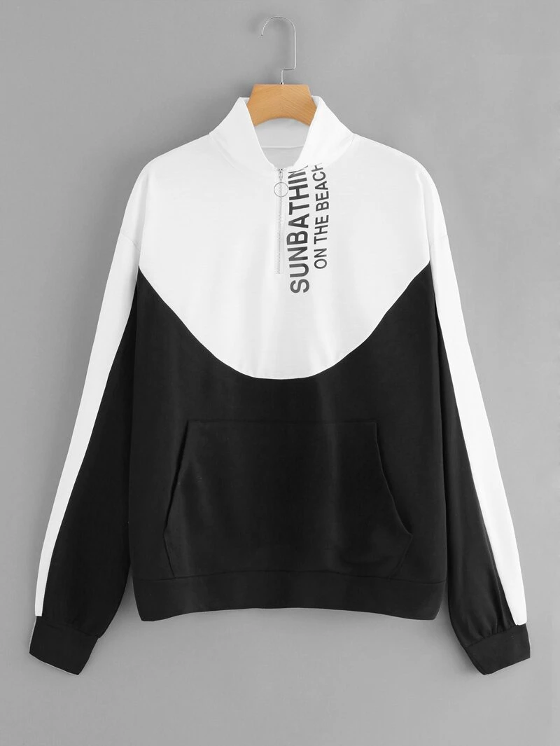 color block letter print sweatshirt block letters to print