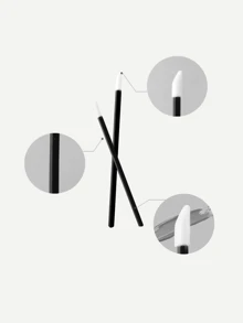 50 piezas Aplicador desechable de cepillo de labios, herramienta estéril e higiénica para lápiz de labios, directamente desde la fábrica - Negro - Ver 4