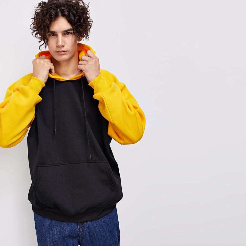 

Guys Cut And Sew Hooded Sweatshirt, Multicolor