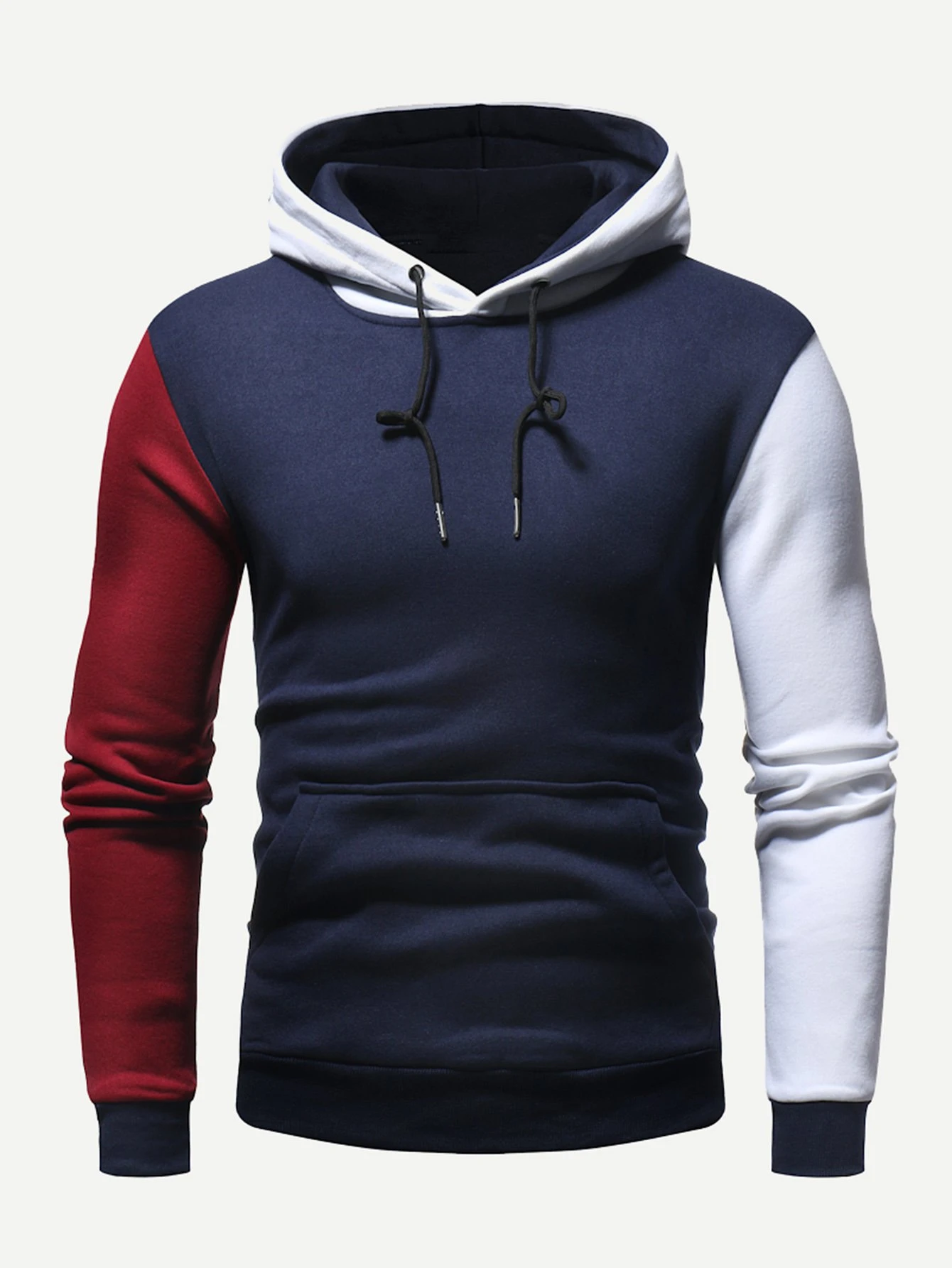 men cut and sew panel sweatshirt