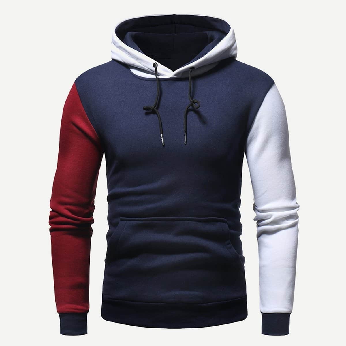 

Guys Cut And Sew Panel Hoodie, Multicolor