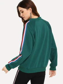 แจ็คเก็ต ลายทาง สีเขียว ไม่เป็นทางการ - สีเขียวเข้ม - ดู 2