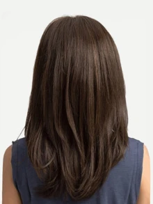 Haircube 天然棕色瀏海假髮分層假髮合成假髮女式日常用假髮美麗時尚假髮