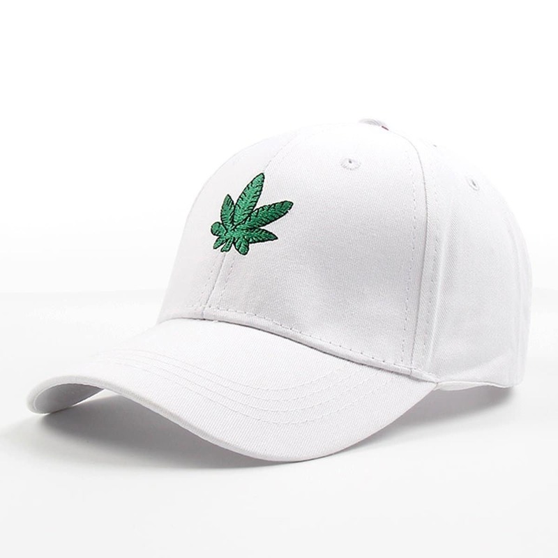 

Guys Leaf Embroidery Baseball Cap, White
