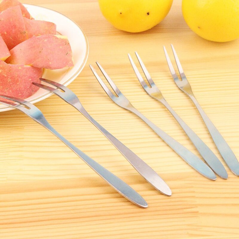 

Stainless Steel Fruit Fork 5pcs, Silver