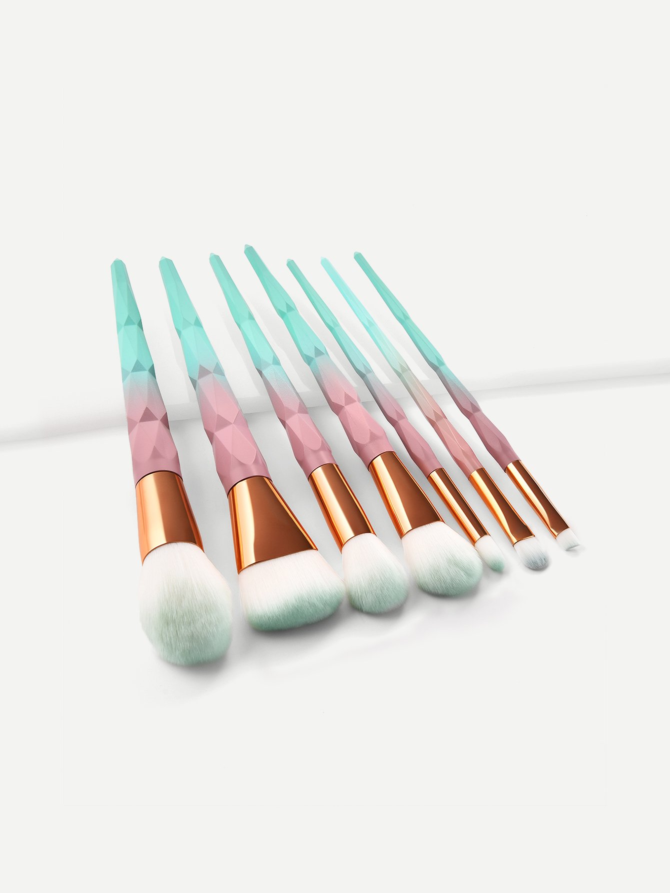 Ombre Handle Soft Makeup Brushes 7pcs